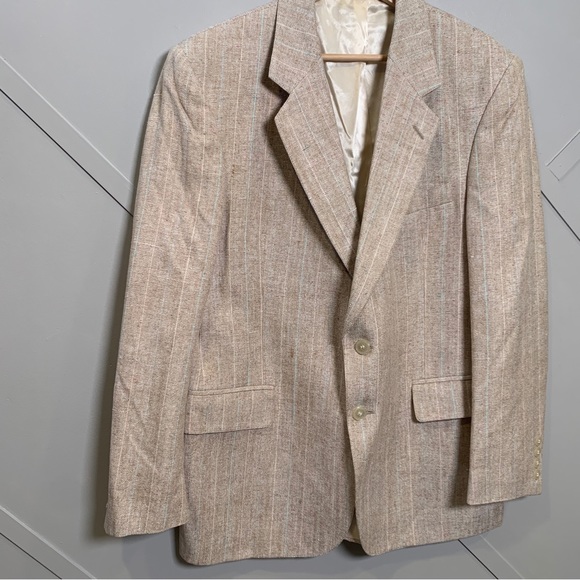 Mens Tan Blazer Jacket Size 41R - Picture 7 of 14